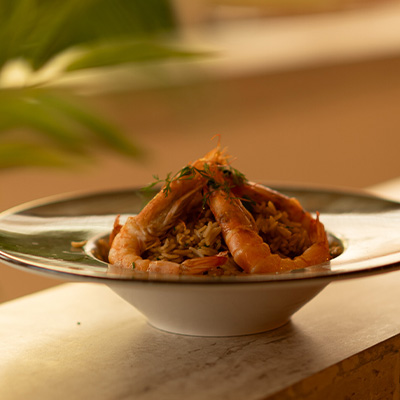 Riz thai gambas